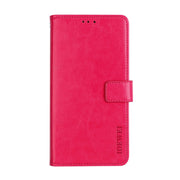 For Oukitel C19 Pro idewei Crazy Horse Texture Leather Phone Case(Rose Red)