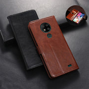 For Oukitel C19 Pro idewei Crazy Horse Texture Leather Phone Case(Sky Blue)