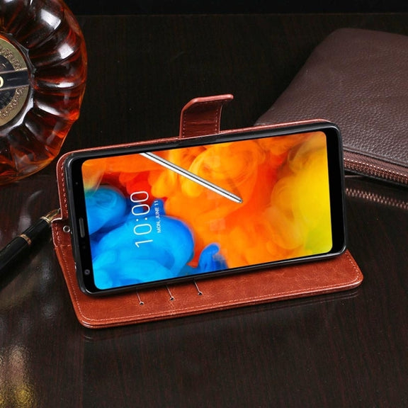 For Oukitel C19 Pro idewei Crazy Horse Texture Leather Phone Case(Rose Red)