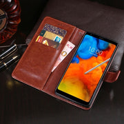 For Oukitel C19 Pro idewei Crazy Horse Texture Leather Phone Case(Red)