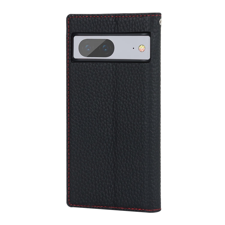 For Google Pixel 7 5G Litchi Texture Genuine Leather Phone Case(Black) - Google Cases by PMC TechLife | Online Shopping South Africa | PMC TechLife | Buy Now Pay Later Mobicred
