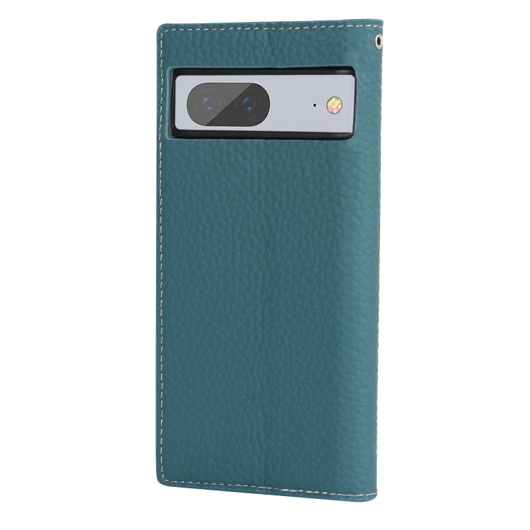 For Google Pixel 7 5G Litchi Texture Genuine Leather Phone Case(Sky Blue) - Google Cases by PMC TechLife | Online Shopping South Africa | PMC TechLife | Buy Now Pay Later Mobicred