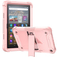 Silicone + PC Holder Shockproof Tablet Case For Amazon Kindle Fire HD 8 2022 / 2020 / HD 8 Plus 2020(Rose Gold) - Amazon by PMC TechLife | Online Shopping South Africa | PMC TechLife | Buy Now Pay Later Mobicred