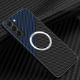 For Samsung Galaxy S23 5G Carbon Fiber Texture MagSafe Magnetic Phone Case(Black Blue) - Galaxy S23 5G Cases by PMC TechLife | Online Shopping South Africa | PMC TechLife