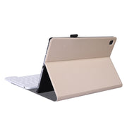 A610 For Galaxy Tab S6 Lite 10.4 P610 / P615 (2020) Bluetooth Keyboard Tablet Case with Stand & Elastic Pen Band(Gold)