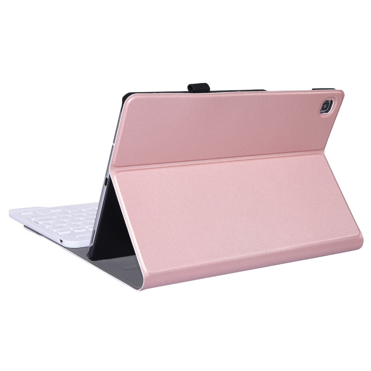 A610 For Galaxy Tab S6 Lite 10.4 P610 / P615 (2020) Bluetooth Keyboard Tablet Case with Stand & Elastic Pen Band(Rose Gold) - Samsung Keyboard by PMC TechLife | Online Shopping South Africa | PMC TechLife