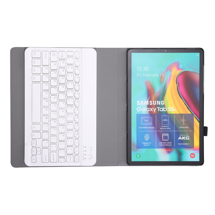 A610 For Galaxy Tab S6 Lite 10.4 P610 / P615 (2020) Bluetooth Keyboard Tablet Case with Stand & Elastic Pen Band(Rose Gold)