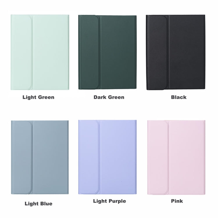 For iPad 10th Gen 10.9 2022 SA-10DS Backlight Bluetooth Keyboard Leather Tablet Case with Pen Slot(Light Purple)