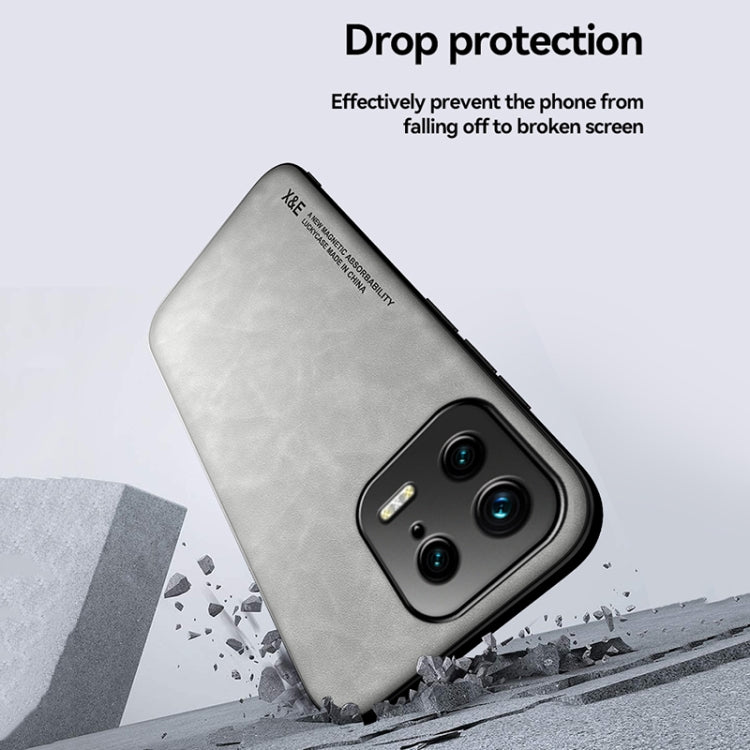 For Xiaomi 13 Skin Feel Magnetic Leather Back Phone Case(Dark Grey) - free shipping - PMC TechLife - Order now!