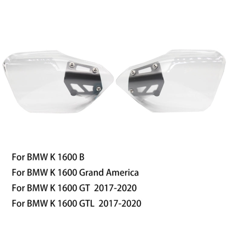 For BMW K 1600 B / K 1600 GT MO-HS005 Motorcycle Windshield Hand Guards Protectors(Transparent) - Ornamental Parts by PMC TechLife | Online Shopping South Africa | PMC TechLife | Buy Now Pay Later Mobicred