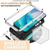 For Samsung Galaxy S23 5G R-JUST Sliding Camera Design Life Water-resistant Dustproof Shockproof Phone Case(Silver)