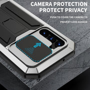 For Samsung Galaxy S23+ 5G R-JUST Sliding Camera Design Life Water-resistant Dustproof Shockproof Phone Case(Silver)