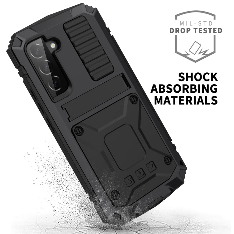 For Samsung Galaxy S23 5G R-JUST Life Water-resistant Dustproof Shockproof Phone Case(Black)