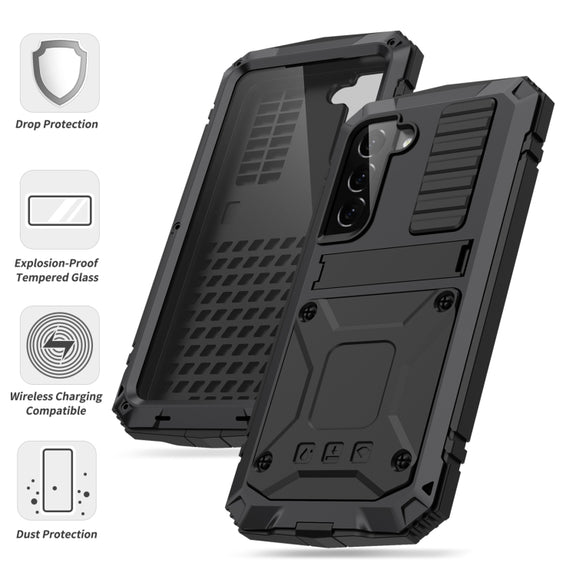 For Samsung Galaxy S23 5G R-JUST Life Water-resistant Dustproof Shockproof Phone Case(Black)
