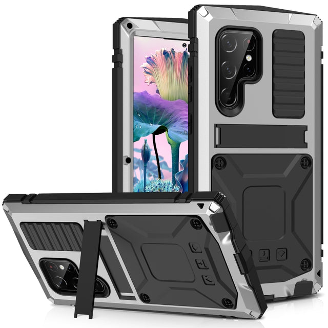 For Samsung Galaxy S23 Ultra 5G R-JUST Life Water-resistant Dustproof Shockproof Phone Case(Silver)