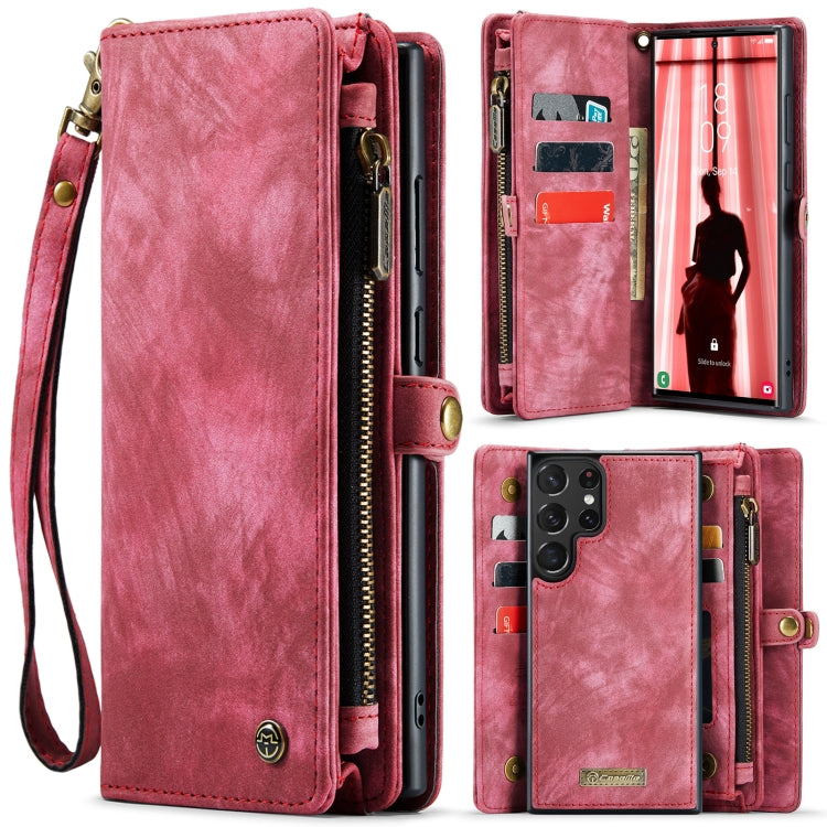 For Samsung Galaxy S23 Ultra 5G CaseMe 008 Detachable Multifunctional Leather Phone Case(Red) - free shipping - PMC Jewellery - Order now!