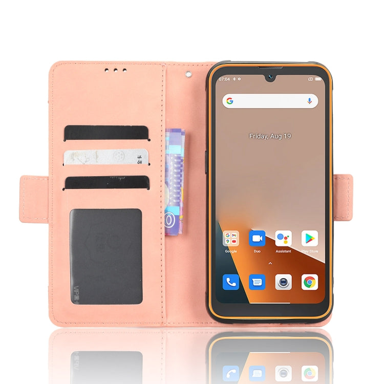For Blackview BV5200 Skin Feel Calf Texture Card Slots Leather Phone Case(Pink) - More Brand by PMC TechLife | Online Shopping South Africa | PMC TechLife