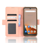 For Blackview BV5200 Skin Feel Calf Texture Card Slots Leather Phone Case(Pink)