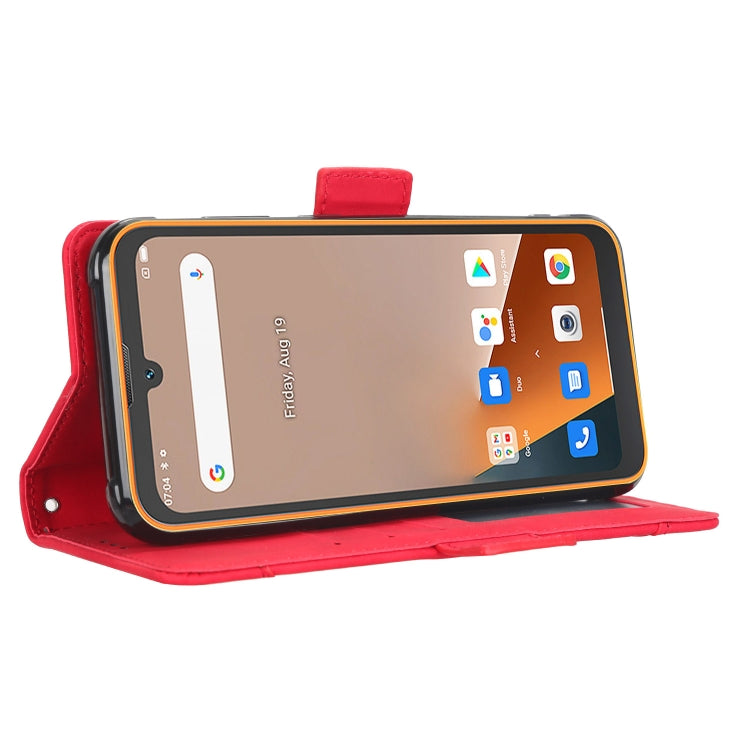 For Blackview BV5200 Skin Feel Calf Texture Card Slots Leather Phone Case(Red) - More Brand by PMC TechLife | Online Shopping South Africa | PMC TechLife | Buy Now Pay Later Mobicred