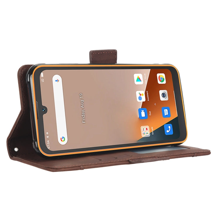 For Blackview BV5200 Skin Feel Calf Texture Card Slots Leather Phone Case(Brown) - More Brand by PMC TechLife | Online Shopping South Africa | PMC TechLife | Buy Now Pay Later Mobicred