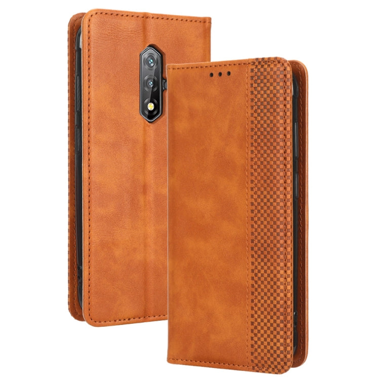 For Blackview BV5200 Magnetic Buckle Retro Texture Leather Phone Case(Brown) - More Brand by PMC TechLife | Online Shopping South Africa | PMC TechLife | Buy Now Pay Later Mobicred