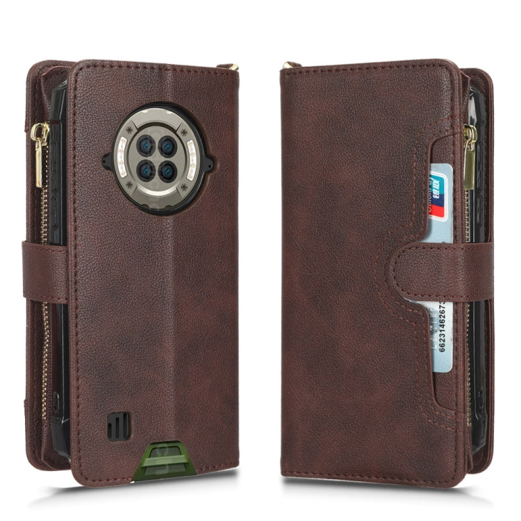 For Doogee S96 Pro Litchi Texture Zipper Leather Phone Case(Brown) - Doogee Cases by PMC TechLife | Online Shopping South Africa | PMC TechLife | Buy Now Pay Later Mobicred