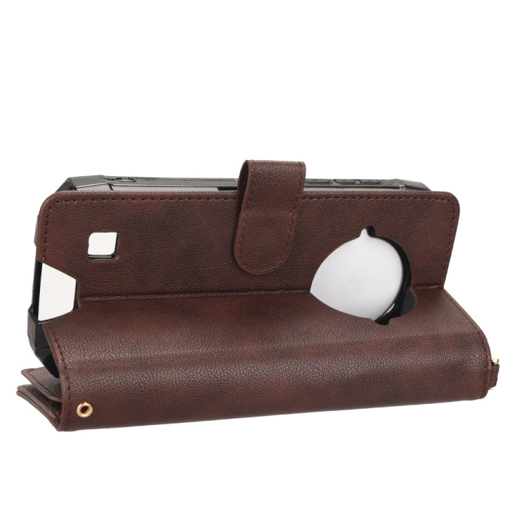 For Doogee S96 Pro Litchi Texture Zipper Leather Phone Case(Brown) - Doogee Cases by PMC TechLife | Online Shopping South Africa | PMC TechLife | Buy Now Pay Later Mobicred