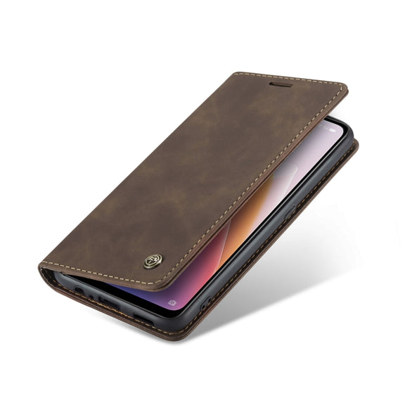 CaseMe 013 Multifunctional Horizontal Flip Leather Phone Case For OPPO Reno7 Z Global/Reno7 Lite Global/Reno8 Lite Global/F21 Pro 5G Global/Reno8 Z Global(Coffee)