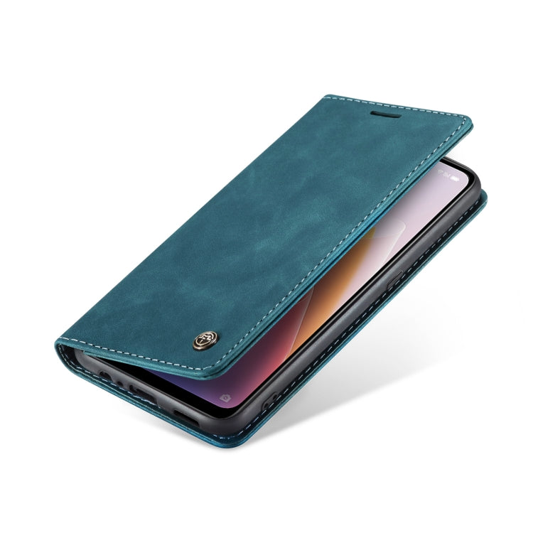 CaseMe 013 Multifunctional Horizontal Flip Leather Phone Case For OPPO Reno7 Z Global/Reno7 Lite Global/Reno8 Lite Global/F21 Pro 5G Global/Reno8 Z Global(Blue)