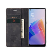 CaseMe 013 Multifunctional Horizontal Flip Leather Phone Case For OPPO Reno7 Z Global/Reno7 Lite Global/Reno8 Lite Global/F21 Pro 5G Global/Reno8 Z Global(Black)