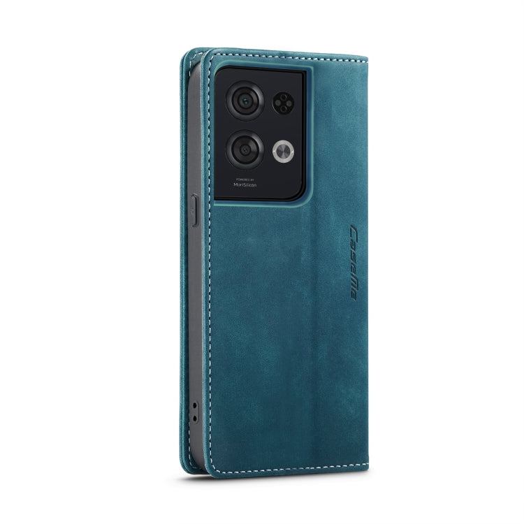 For OPPO Reno8 Pro 5G Global CaseMe 013 Multifunctional Horizontal Flip Leather Phone Case(Blue) - free shipping - PMC Jewellery - Order now!