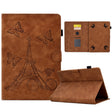 For 8 inch Tablets Tower Embossed Leather Tablet Case(Brown) - Others by PMC TechLife | Online Shopping South Africa | PMC TechLife | Buy Now Pay Later Mobicred