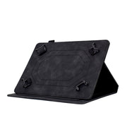 For 8 inch Tablets Tower Embossed Leather Tablet Case(Black)