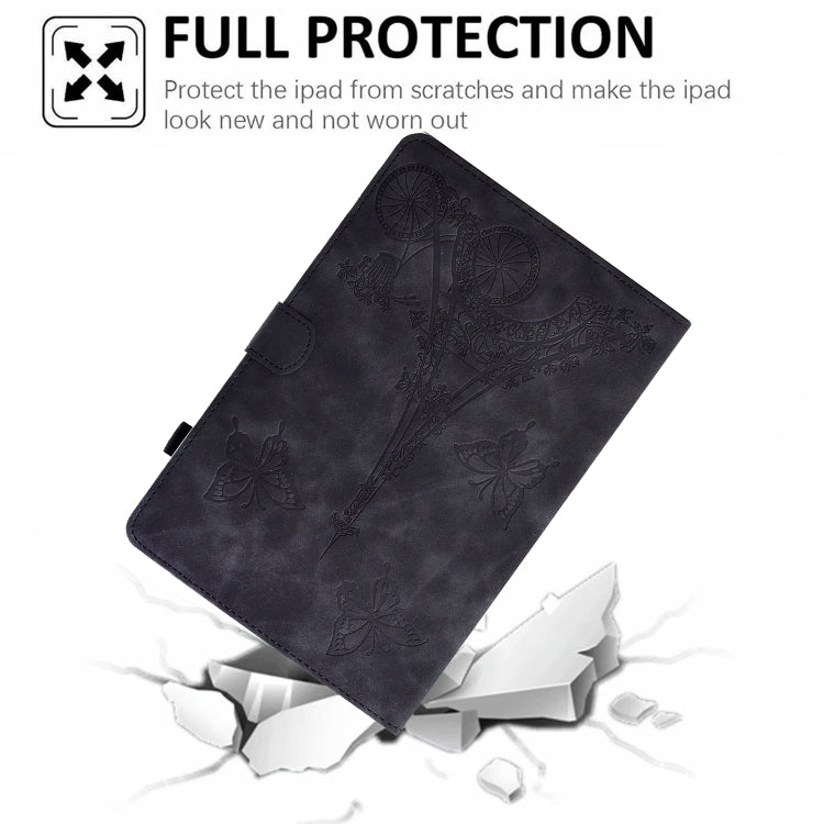 For 8 inch Tablets Tower Embossed Leather Tablet Case(Black)