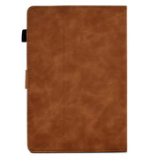For 10 inch Tablets Tower Embossed Leather Tablet Case(Brown)