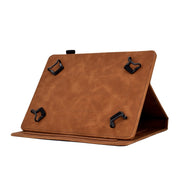 For 10 inch Tablets Tower Embossed Leather Tablet Case(Brown)