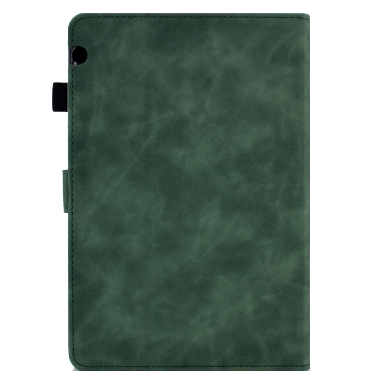 For Huawei MediaPad T5 Tower Embossed Leather Tablet Case(Green) - Huawei by PMC TechLife | Online Shopping South Africa | PMC TechLife | Buy Now Pay Later Mobicred