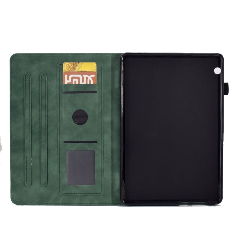 For Huawei MediaPad T5 Tower Embossed Leather Tablet Case(Green) - Huawei by PMC TechLife | Online Shopping South Africa | PMC TechLife | Buy Now Pay Later Mobicred