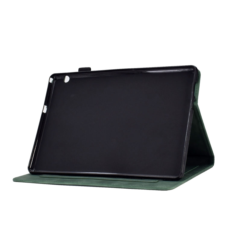 For Huawei MediaPad T5 Tower Embossed Leather Tablet Case(Green) - Huawei by PMC TechLife | Online Shopping South Africa | PMC TechLife | Buy Now Pay Later Mobicred