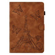 For Huawei MatePad T 10s Tower Embossed Leather Tablet Case(Brown)