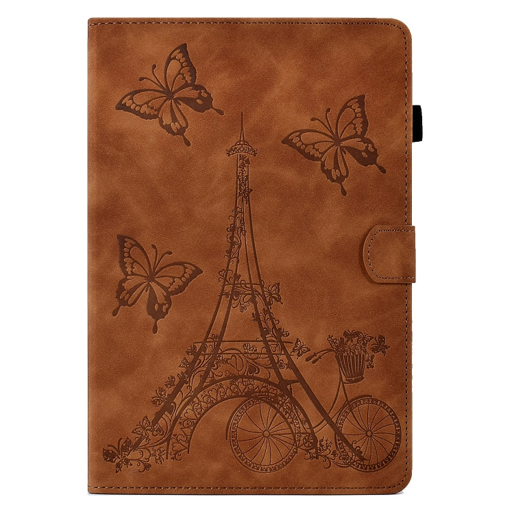 For Huawei MatePad T 10s Tower Embossed Leather Tablet Case(Brown)