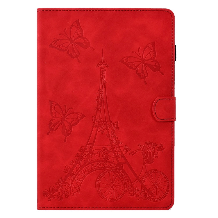 For Huawei MatePad T 10s Tower Embossed Leather Tablet Case(Red)
