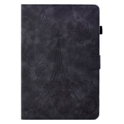 For Huawei MatePad T 10s Tower Embossed Leather Tablet Case(Black)