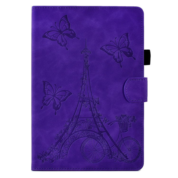 For Amazon Kindle Fire HD8 2022/2020 Tower Embossed Leather Smart Tablet Case(Purple) - Amazon by PMC TechLife | Online Shopping South Africa | PMC TechLife | Buy Now Pay Later Mobicred