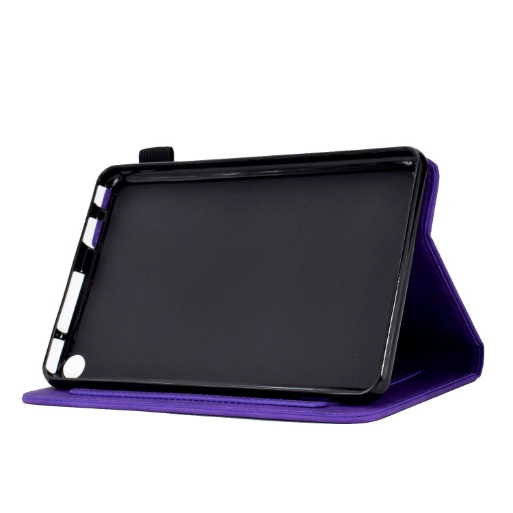 For Amazon Kindle Fire HD8 2022/2020 Tower Embossed Leather Smart Tablet Case(Purple) - Amazon by PMC TechLife | Online Shopping South Africa | PMC TechLife | Buy Now Pay Later Mobicred