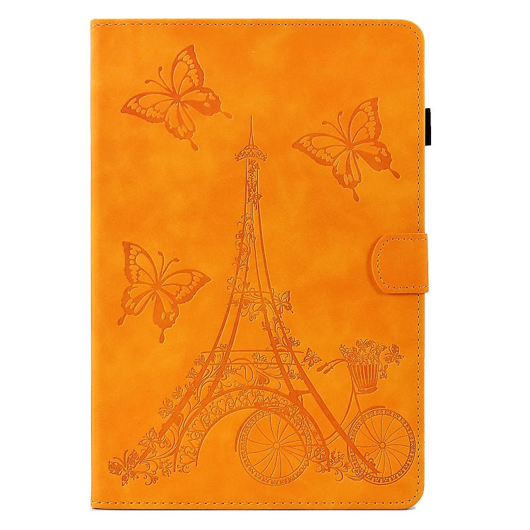 For Amazon Kindle Fire HD10 2021 Tower Embossed Leather Smart Tablet Case(Khaki)