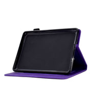 For Amazon Kindle Paperwhite 4/3/2/1 Tower Embossed Leather Smart Tablet Case(Purple)