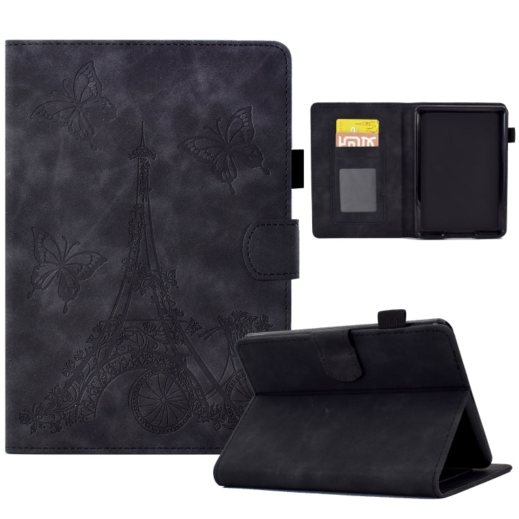 For Amazon Kindle Paperwhite 4/3/2/1 Tower Embossed Leather Smart Tablet Case(Black) - Amazon by PMC TechLife | Online Shopping South Africa | PMC TechLife | Buy Now Pay Later Mobicred