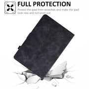 For Amazon Kindle Paperwhite 4/3/2/1 Tower Embossed Leather Smart Tablet Case(Black)