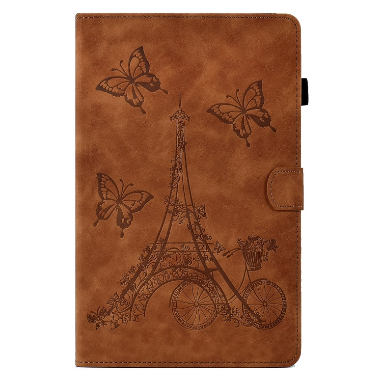 For Lenovo Tab M10 Gen 2 Tower Embossed Leather Smart Tablet Case(Brown) - Lenovo by PMC TechLife | Online Shopping South Africa | PMC TechLife | Buy Now Pay Later Mobicred